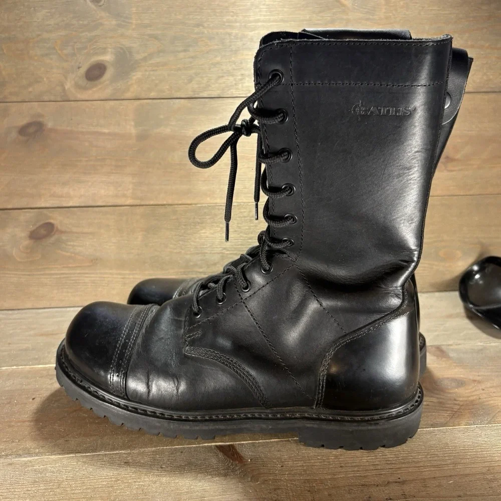 Bates Mens size 12 shoes Black Leather Cap Toe Lace Up Tactical Combat Boots